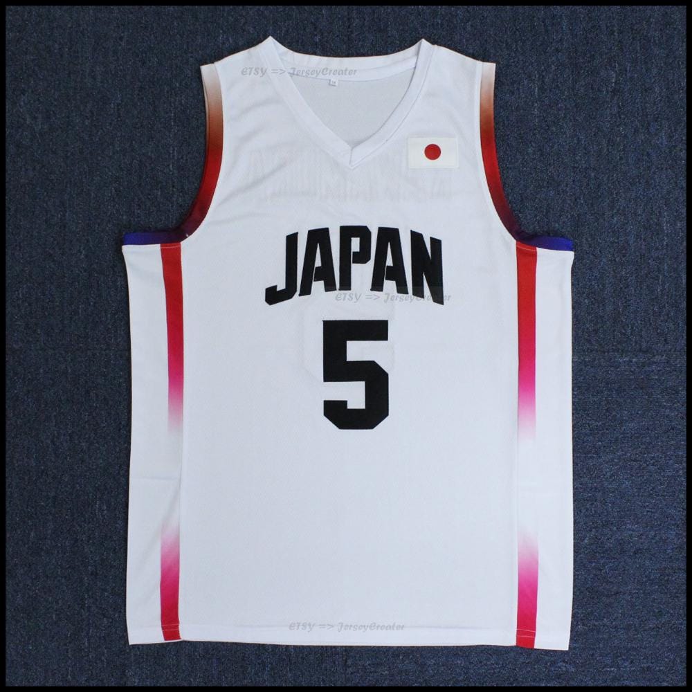 日本 バスケットボール ユニフォーム 5 KAWAMURA Youth/men Yuki Kawamura #5 Team Japan Basketball Jersey Red