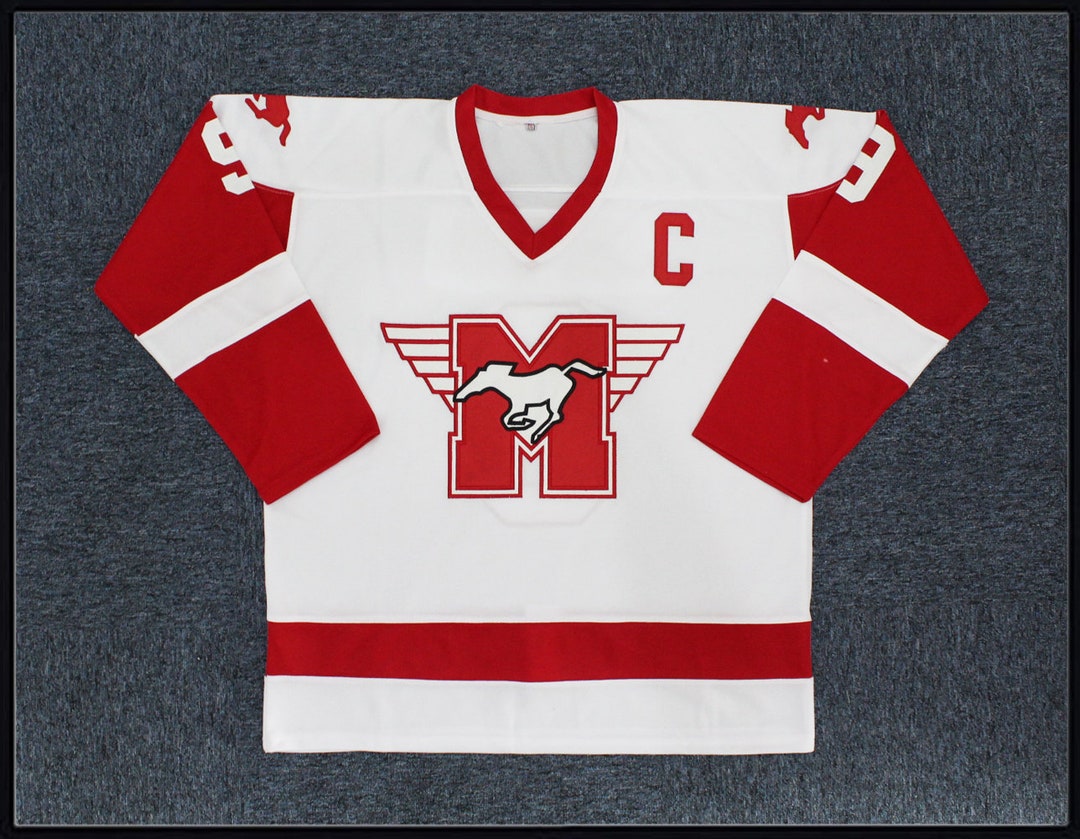Film Derek Sutton HAmilton mustangs Hockey Jersey; genäht