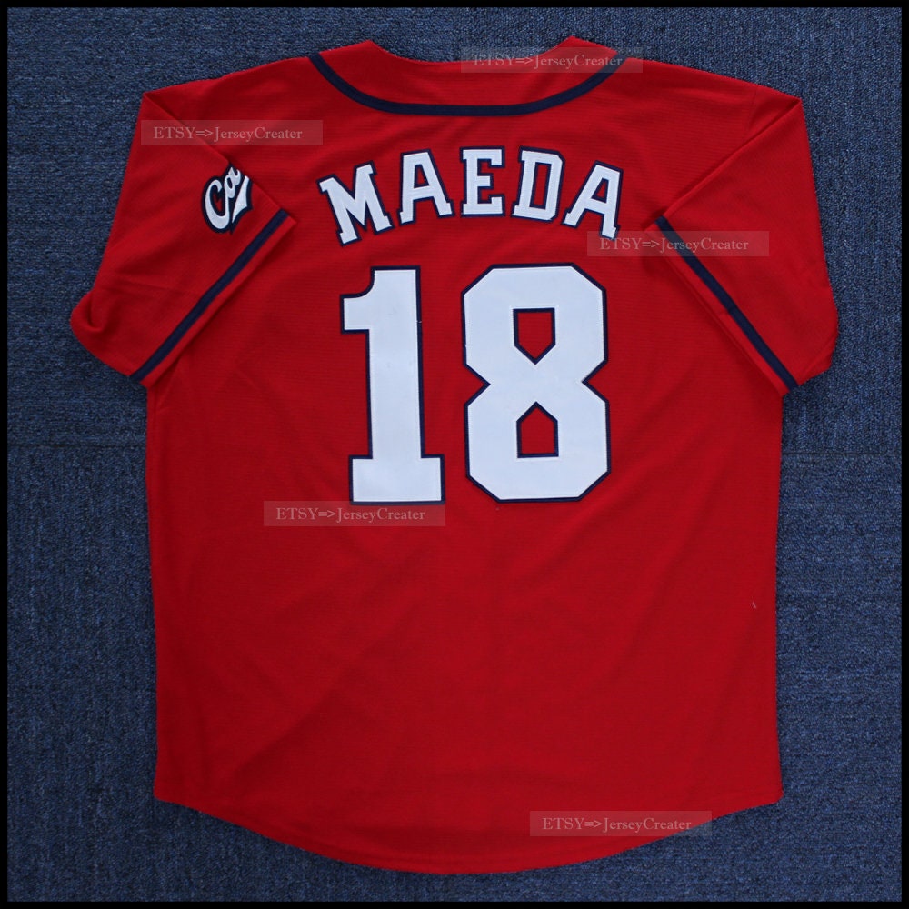 Throwback Japan Kenta Maeda #18 Baseball Jersey Hiroshima Red Sewn