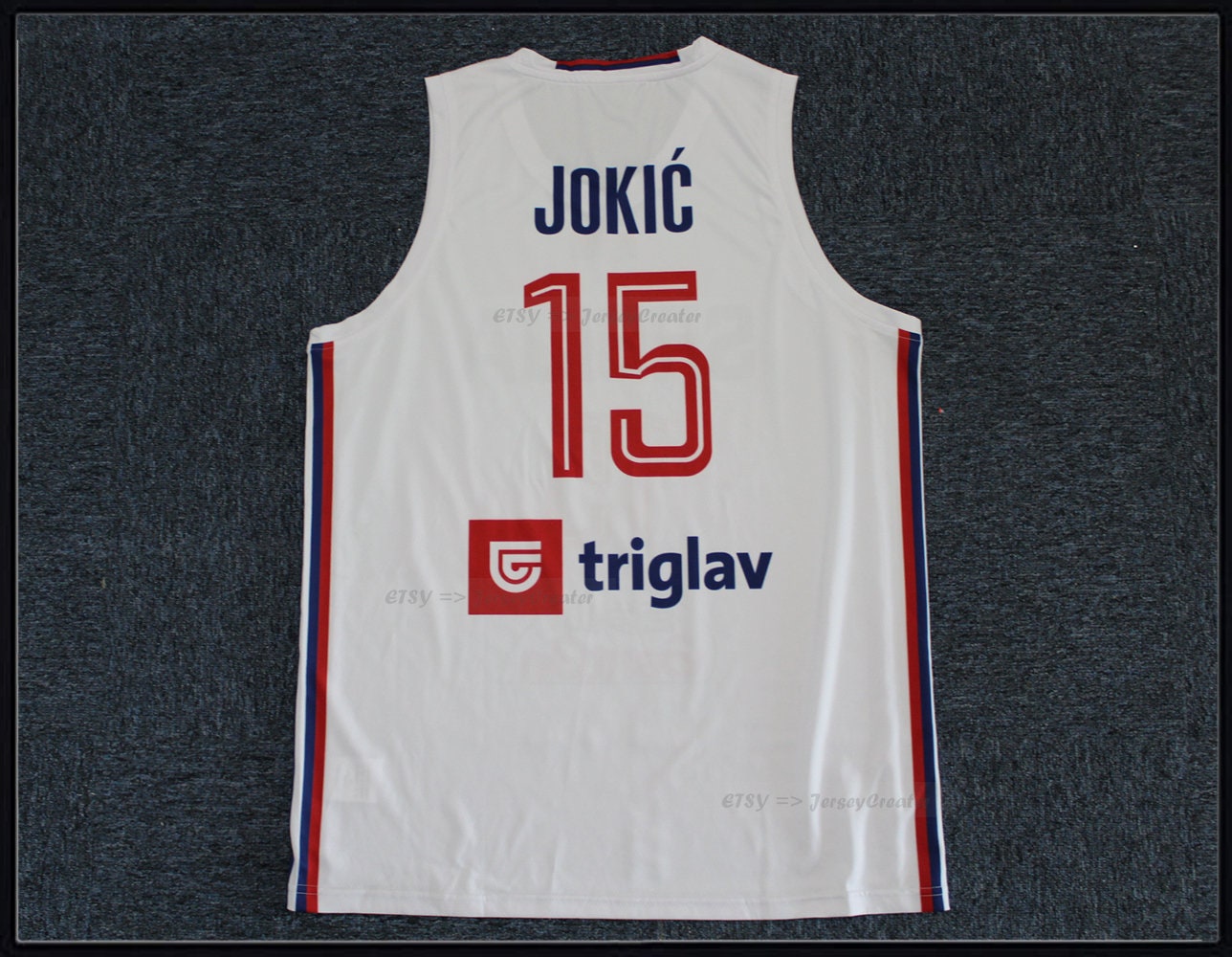 Throwback Jokic 14 Serbia Srbija Basketball Jersey