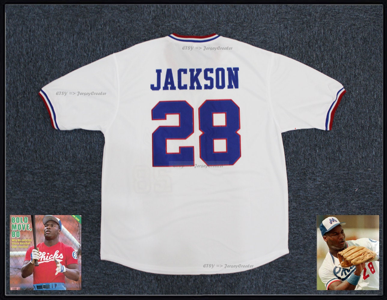 .com: Bo Jackson Baseball Jersey Memphis Baseball Jersey