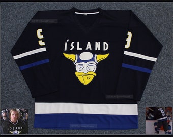 Movie Mighty Ducks Gunner Stahl 9 Team Island Hockey Jersey Custom
