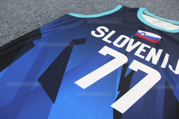 Luka Doncic #77 Slovenia National basketball jersey Men's Stitched  White