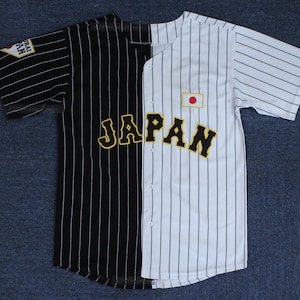White/Black Split Suzuki Ichiro #51 Ohtan_i #16 Sasaki #14 Team Japan Samurai Baseball Jersey Stitched Custom Name;Youth/Adult Size