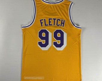 Throwback Chase Irwin 'Fletch' Fletcher #99 Los Angeles Basketball Jersey All Sewn;Youth/Adult Size;Custom Any Names