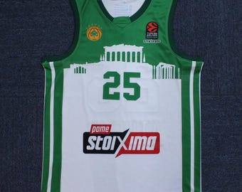 Vintage Kendrick Nunn # 25 Europa Griechenland Basketball Jersey Weiß Genähte Jugend / Männer Benutzerdefinierte Namen