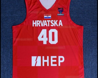 Camiseta retro de baloncesto de Ivica Zubac #40 Hrvaska Croacia; talla juvenil/masculina; nombre personalizado; camiseta de regalo