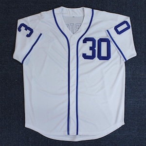 Koszulka baseballowa Vintage The Sandlot Benny Rodriguez „The Jet” nr 30, biała, szyta; niestandardowe imiona; rozmiar dla małych dzieci/młodzieży/dorosłych