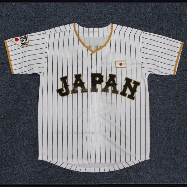 Throwback Suzuki Ichiro #51 Ohtani #16 Team Japan Samurai Baseball Jerseys White Stitched Custom Name;Youth/Adult Size
