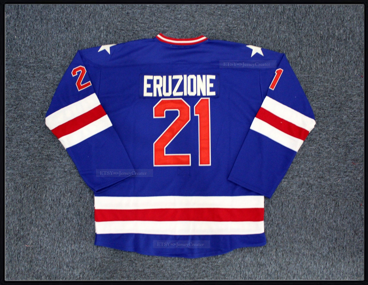 Mike Eruzione #21 1980 Miracle On Ice Team USA Hockey Movie Jersey