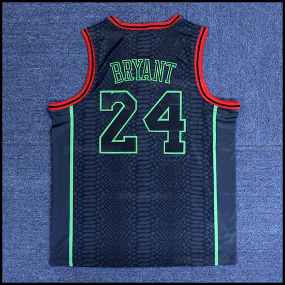 Design Green/black/orange Bryant #24 Mamba Basketball Jersey Green