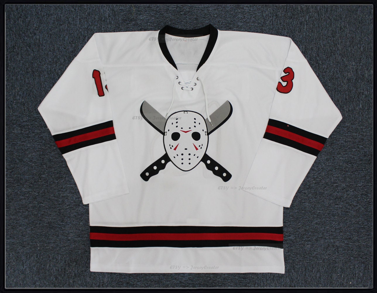 Voorhees #13 Ice Hockey Jersey Custom Name Halloween Cosplay;Stitched;Youth/Kids/Adult Size;Personalized