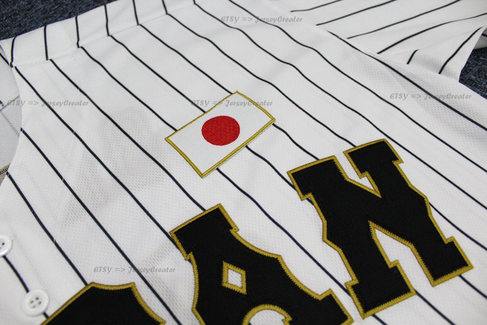 Custom Ohtani 16 Japan Samurai Black Baseball Jersey for Men 