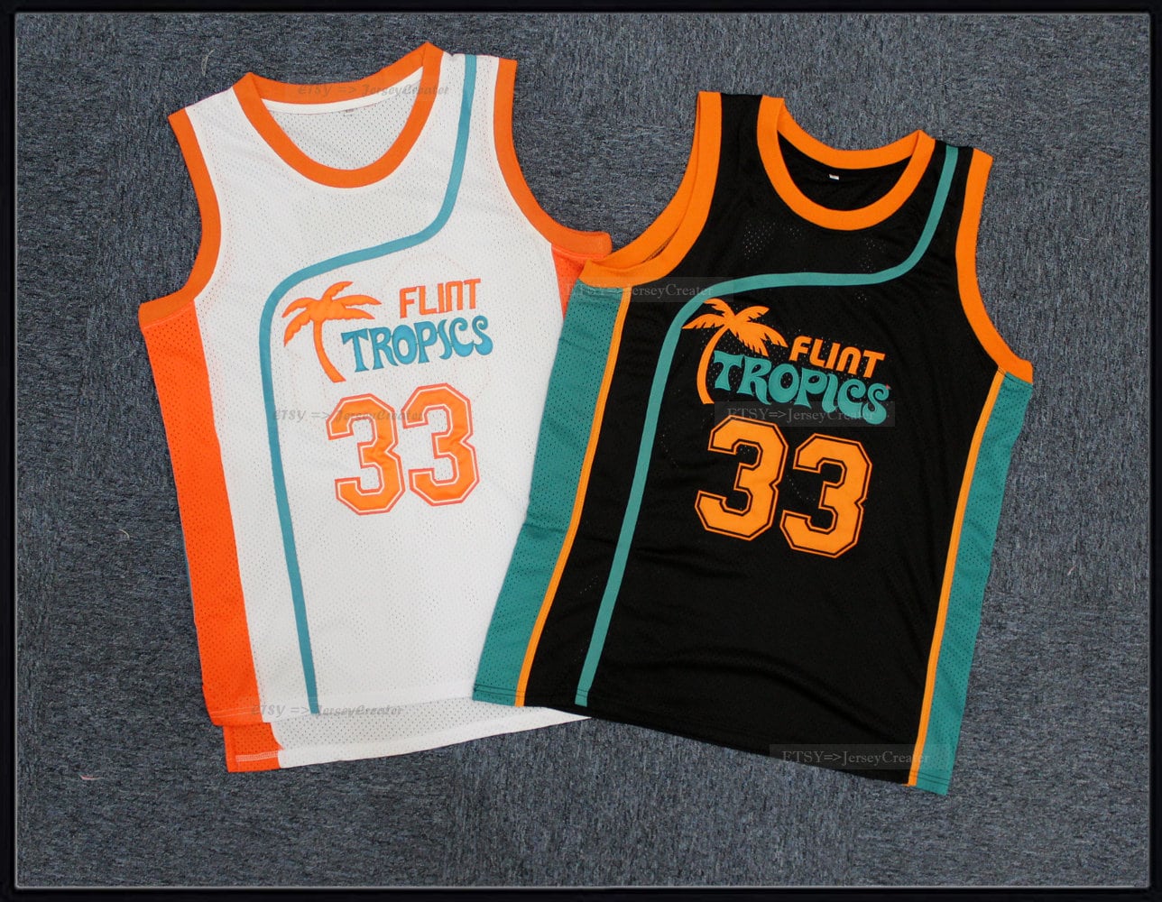  Flint Tropics Basketball Jersey #7 Adult Halloween Deluxe  Costume (Small) : Clothing, Shoes & Jewelry