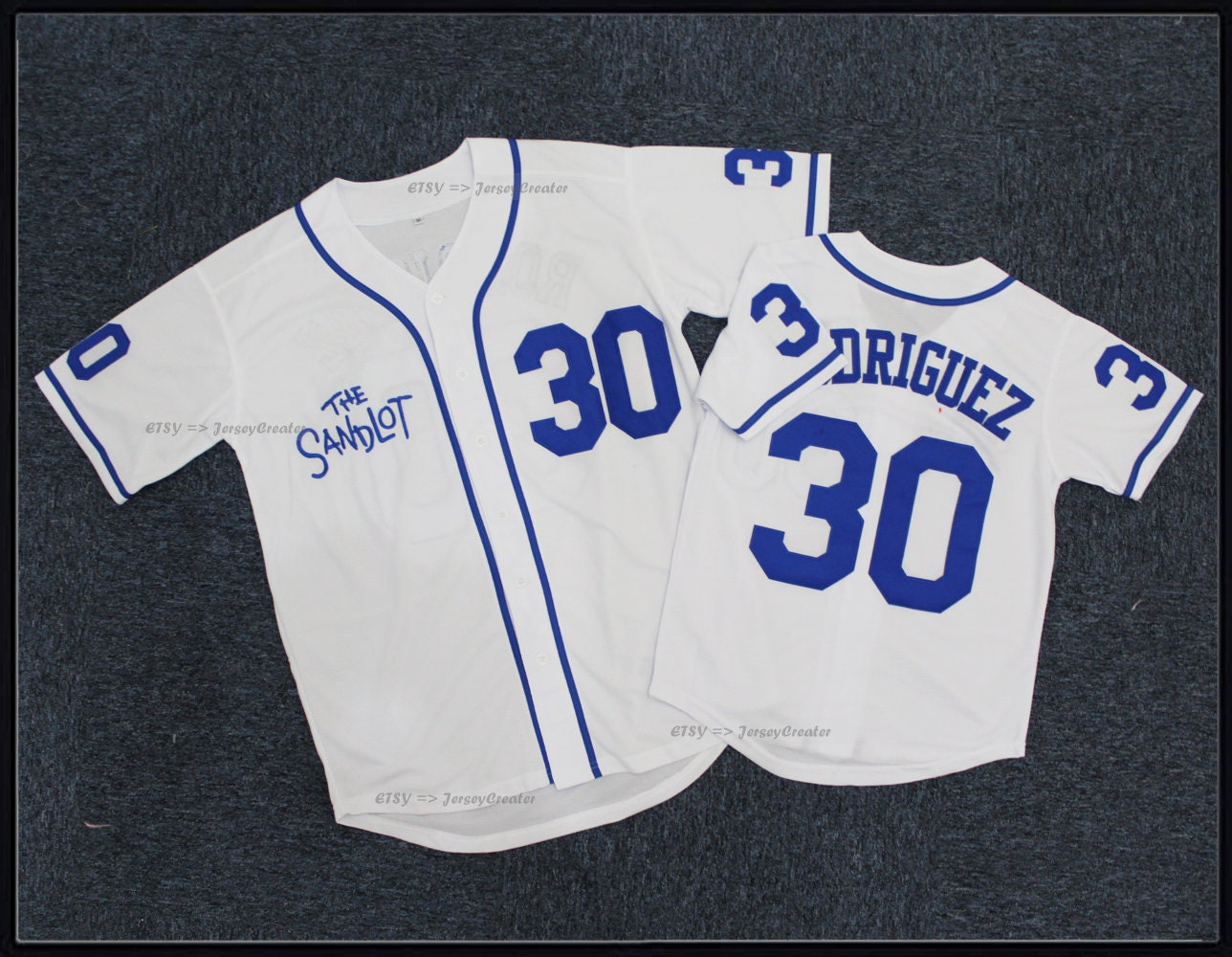 Head Gear The Sandlot Benny Rodriguez Baseball Jersey White / S