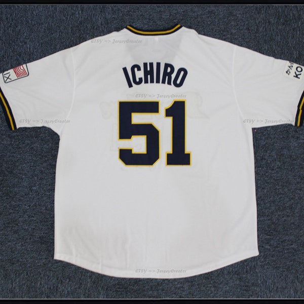 1996 Suzuki Ichiro #51 Blue Wave Baseball Jerseys White Stitched Custom Name;Youth/Adult Size