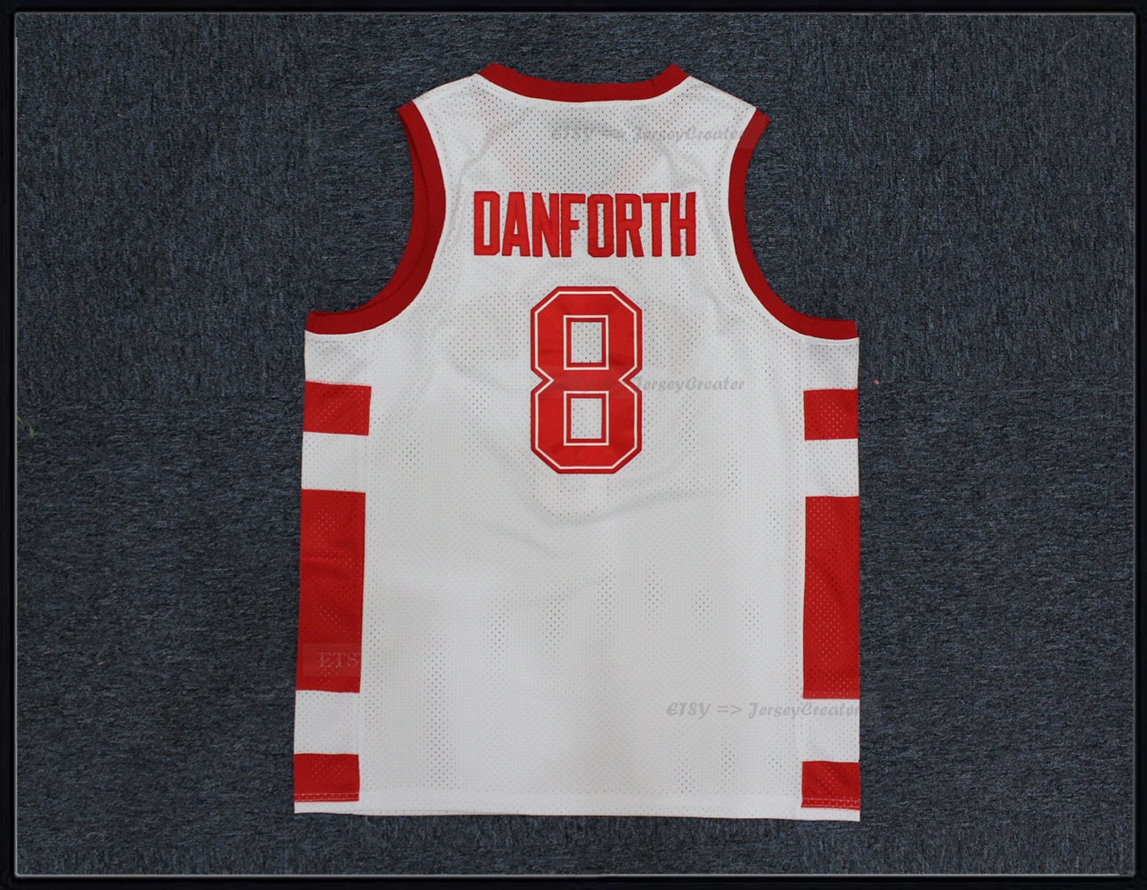 Throwback Chad Danforth 8 East High School Basketball Jersey