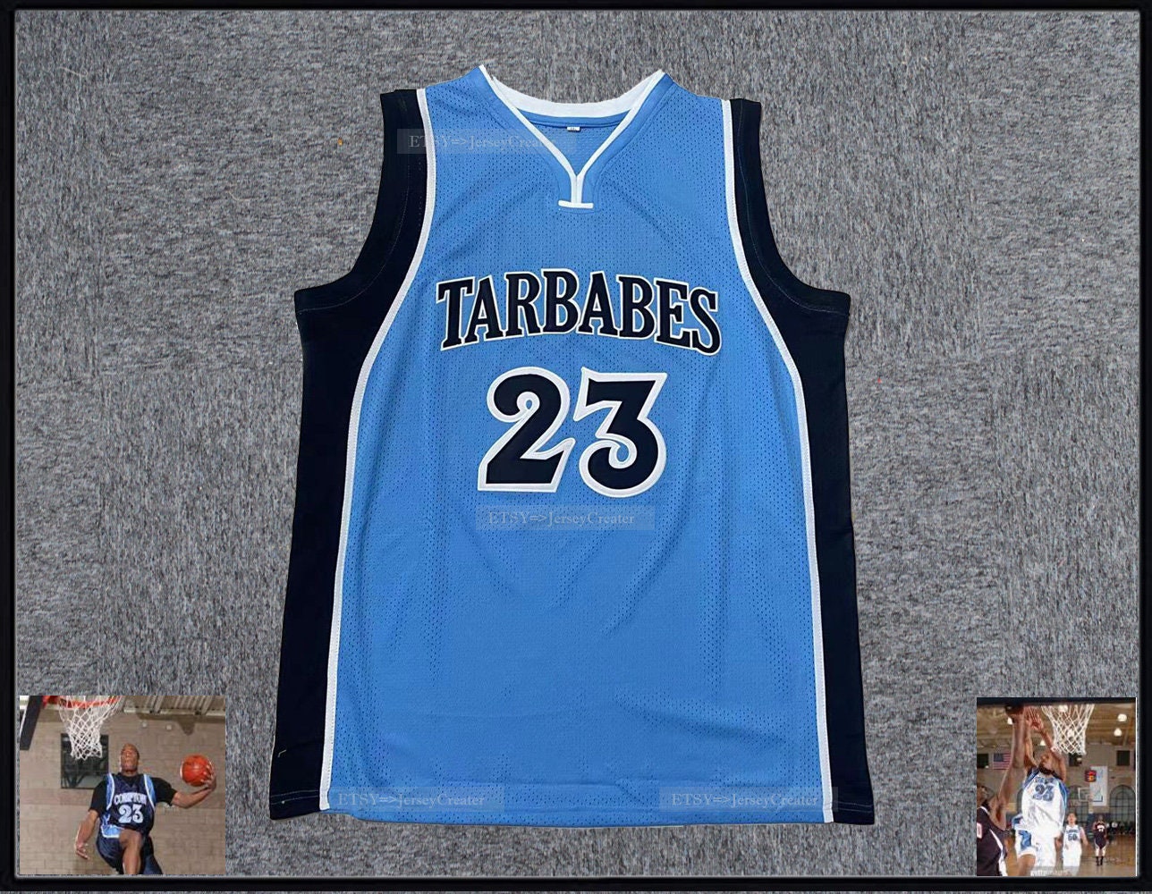 Throwback Derozan 23 Compton High School Basketball Jersey All Sewn Bluekids youth adult Sizeall Stitchedcustom Name Etsy