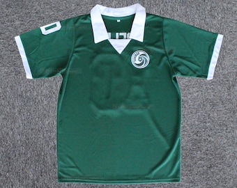 Camiseta de fútbol brasileña retro de los años 70 n.° 10, leyenda de Brasil, verde con cuello; para jóvenes, hombres, cualquier talla