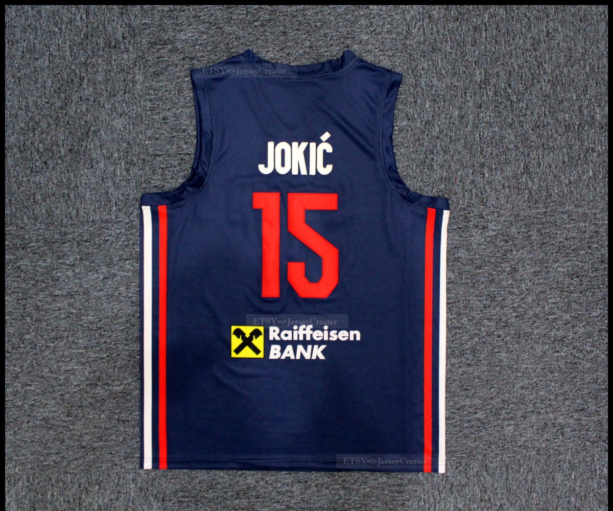 Nikola Jokic #15 Team Serbia Type Basketball Jersey Custom Name Printed  S-4XL