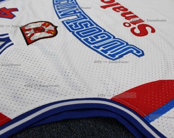 Maillot De Basket Vintage Yougoslavie #4 Bodiroga - Taille XL Homme - Bleu - Équipe Rétro