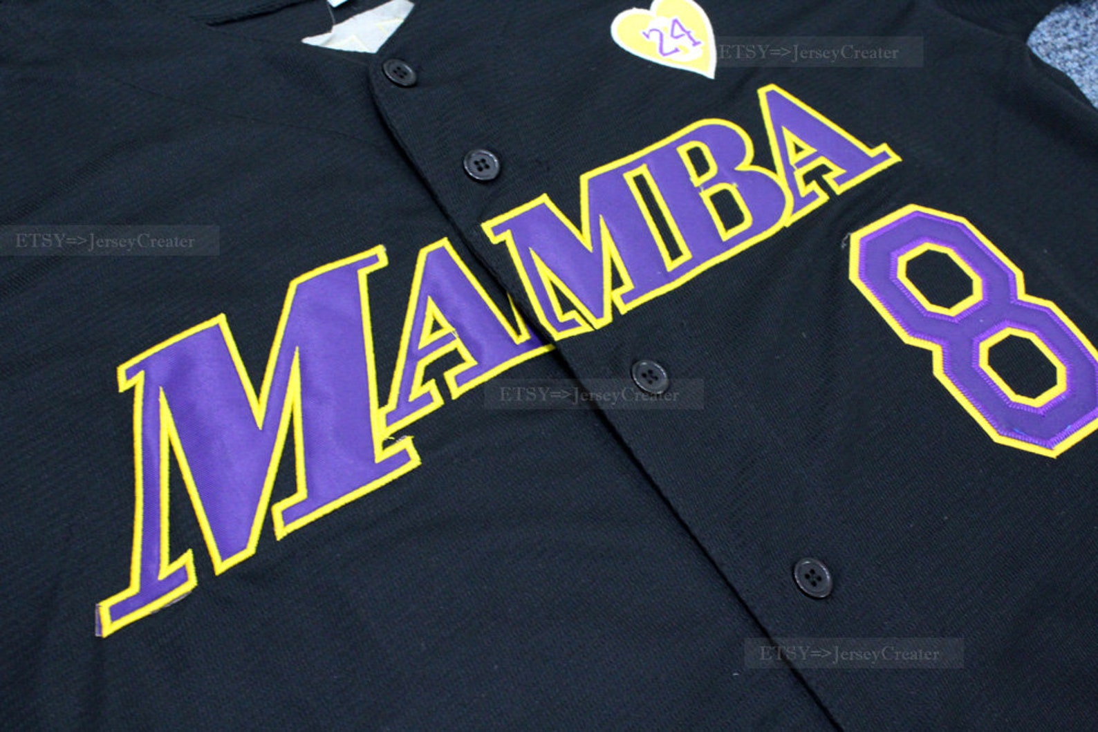 Original Mamba 8&24 Bryant Baseball Jerseys Black Double Etsy
