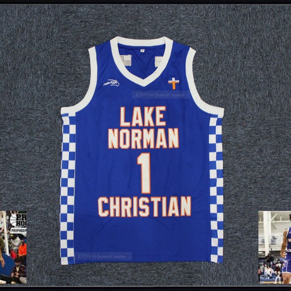 Hand Made Mikey Williams #1 Lake Norman Basketball Jerseys;Top Sewn;Youth/Kids/Adult Size Christain Jersey