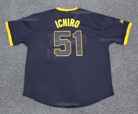 ICHIRO 51 ORIX ユニフォーム ネイビー 1996 Suzuki Ichiro #51 Blue Wave Baseball Jerseys Navy