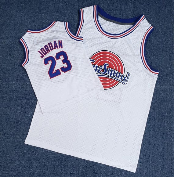 Custom T Squad #23 Jordan Basketball Jerseys White/black/blue Sewn