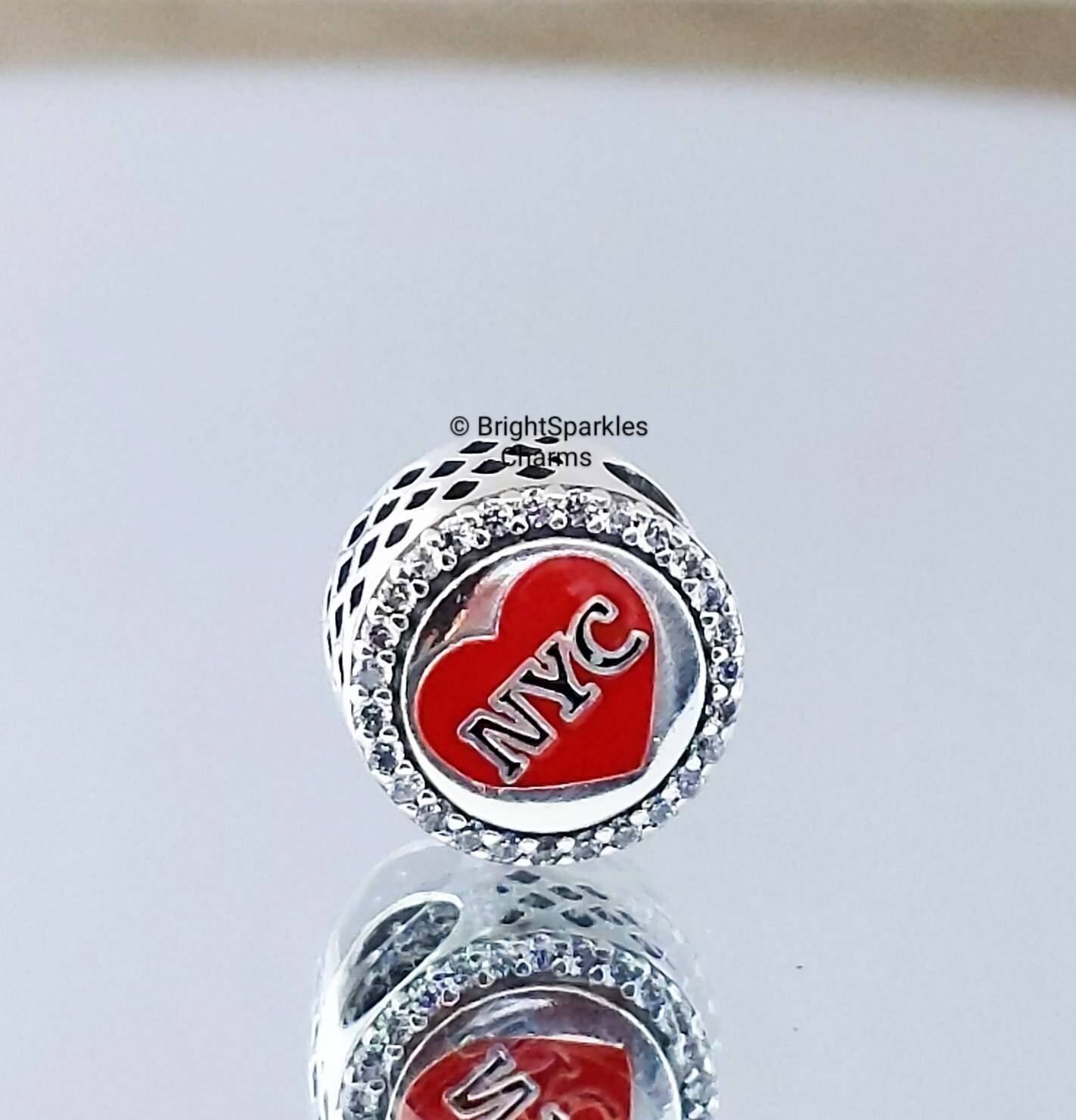 Pandora NYC Exclusive New York City Double Sided Charm Clear CZ. Etsy