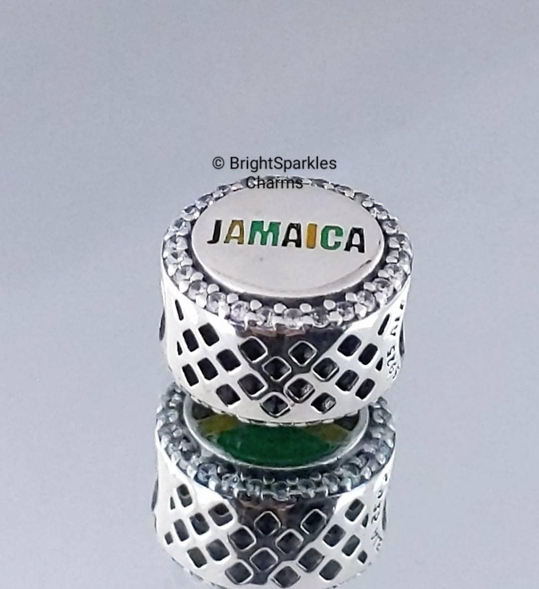 Pandora Jamaica Flag Bead Charm Mix Enamel Cubic Zirconia Etsy