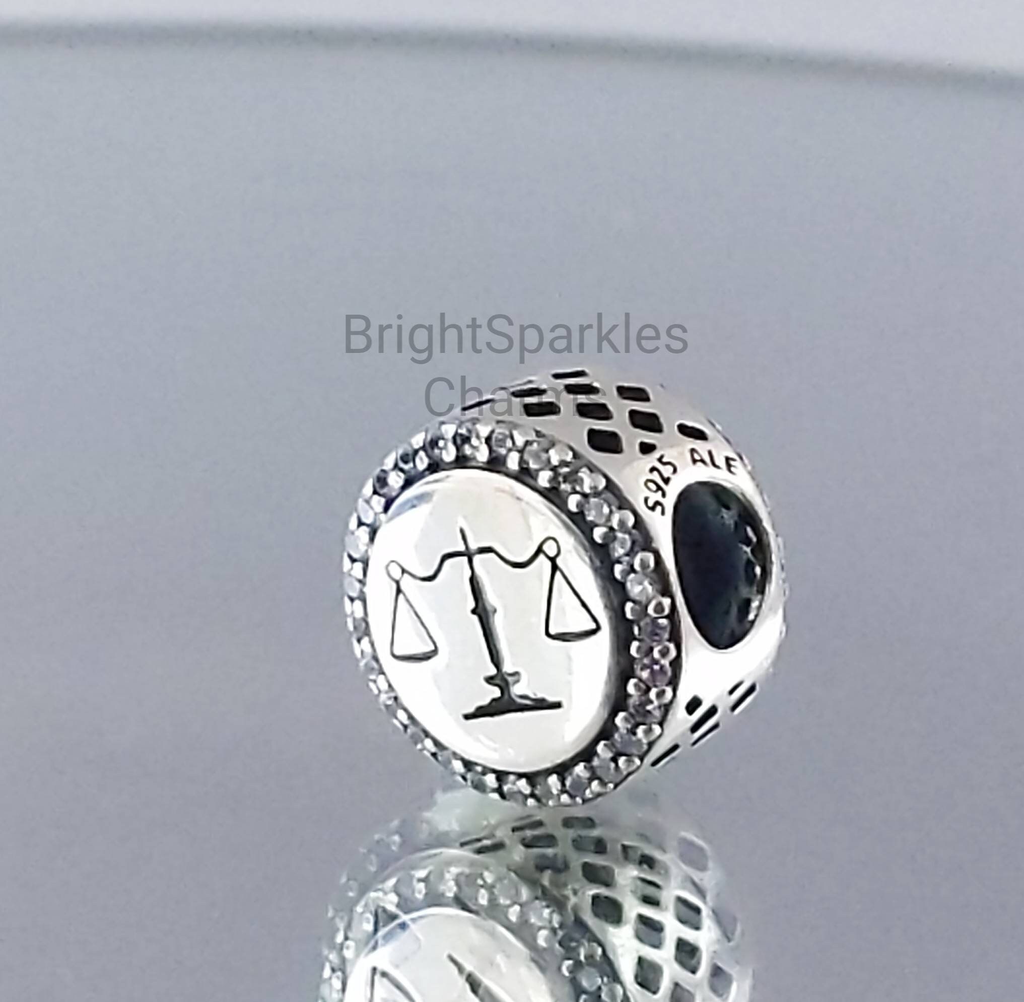Pandora Law Justice Freedom Charm Clear CZ