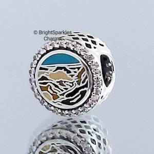 Pandora Exclusive Grand Canyon View Of A life Time Las Vegas Charm Mix Enamel Clear Cubic Zirconia.