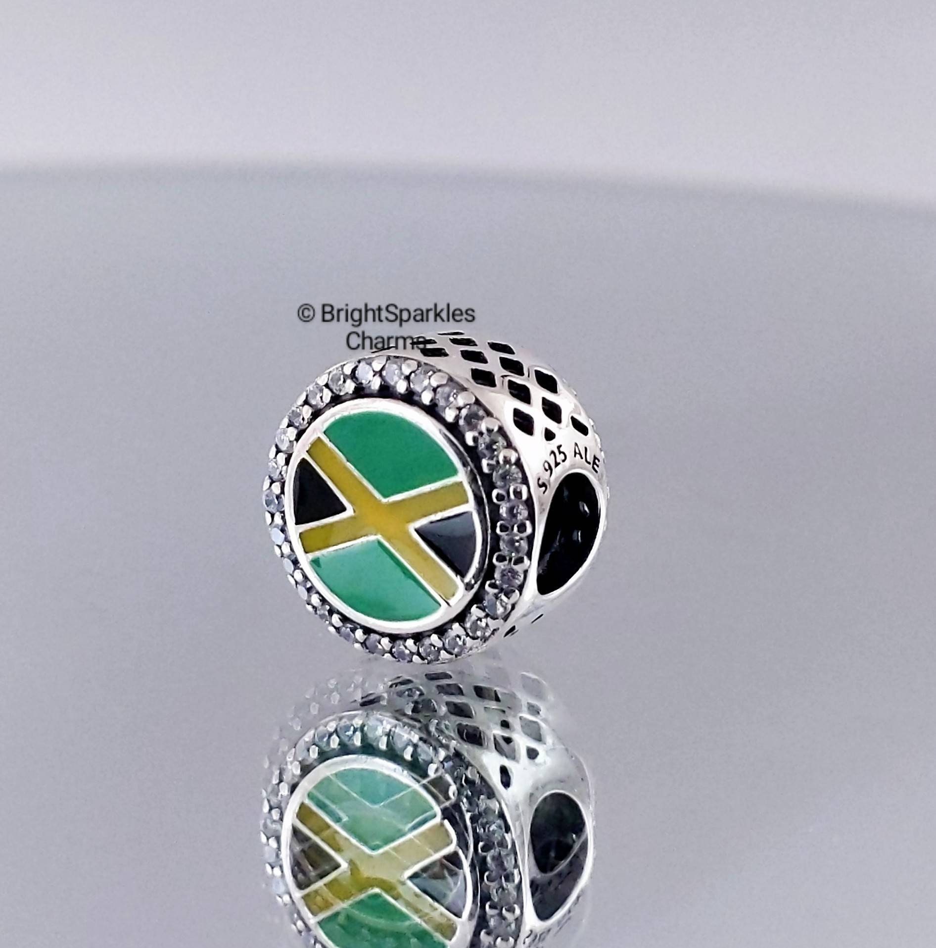 Pandora Jamaica Flag Bead Charm Mix Enamel Cubic Zirconia - Etsy