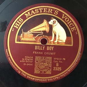 Frank Crumit  78rpm  Billy Boy  1926  Shellac