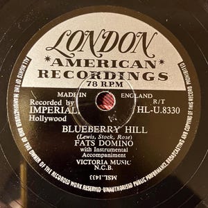 Fats Domino 78 tpm Blueberry Hill 1956 schellak