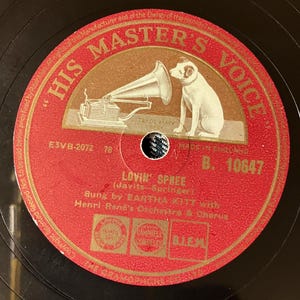 Eartha Kitt  78rpm  Lovin' Spree  1954  Shellac