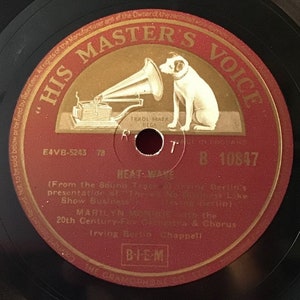 Marilyn Monroe  78rpm  Heat Wave  1955  Shellac