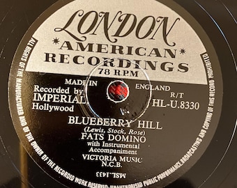 Fats Domino 78 rpm Blueberry Hill 1956 Shellac