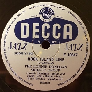 Lonnie Donegan  Rock Island Line/John Henry 78rpm 1955 Shellac