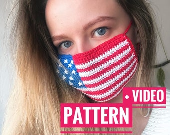 MUSTER Gesichtsmaske + Ohrschoner Amerikanische Flagge Maske Schutzmaske Gesichtsmaske Waschbare Gesichtsmaske Gesicht Ostern Geschenk Geschenk für Enkelin