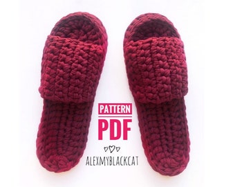 PATTERN crochet slipper pattern adult washable slippers quick simple pattern gifts for knitters easy crochet gift for granddaughter