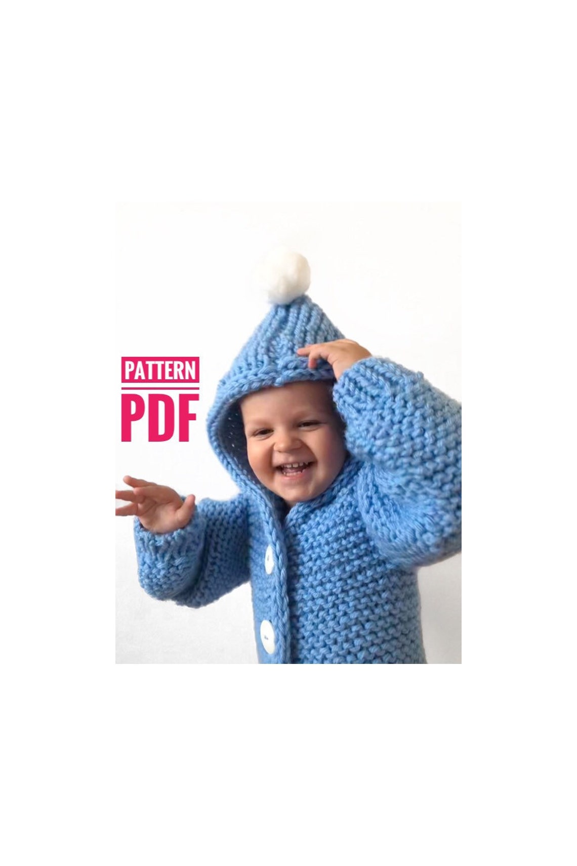 PATTERN Chunky Knit Sweater Pattern Child Toddler Pattern Kids Hoodie ...