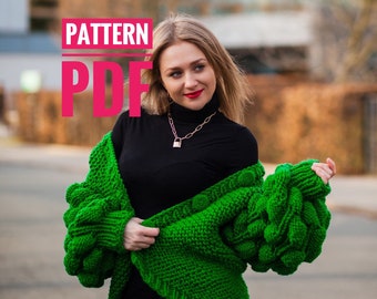 PATTERN chunky sweater pattern bubble sleeve cardigan pattern bradigan for knitters wedding Cardigan knitting gift for granddaughter