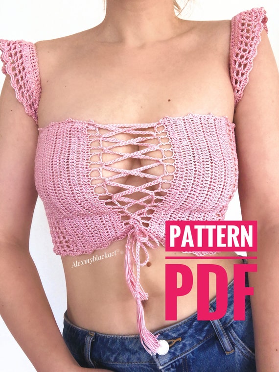 PATTERN Easy Crochet off Shoulder Top Pattern Crochet Halter Top Crochet  Bralette Pattern Summer Stand With Ukraine 4th of July Outfit -  Canada