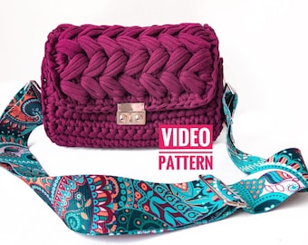 PATRON bolso crochet patron bolso video patron crochet bolso borlas tutorial zig zag puff punto bolso madre para ser regalo