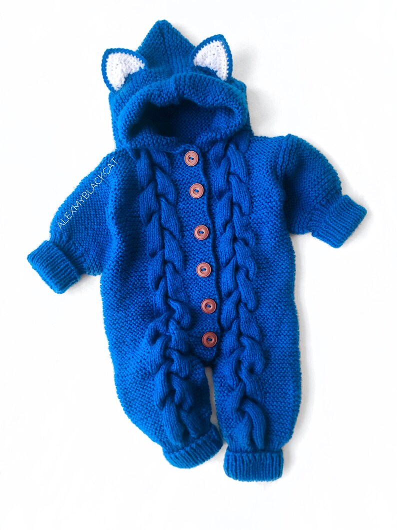 PATTERN Winter Jumpsuit Baby Bear Warm Knit Baby Jumpsuit With Etsy