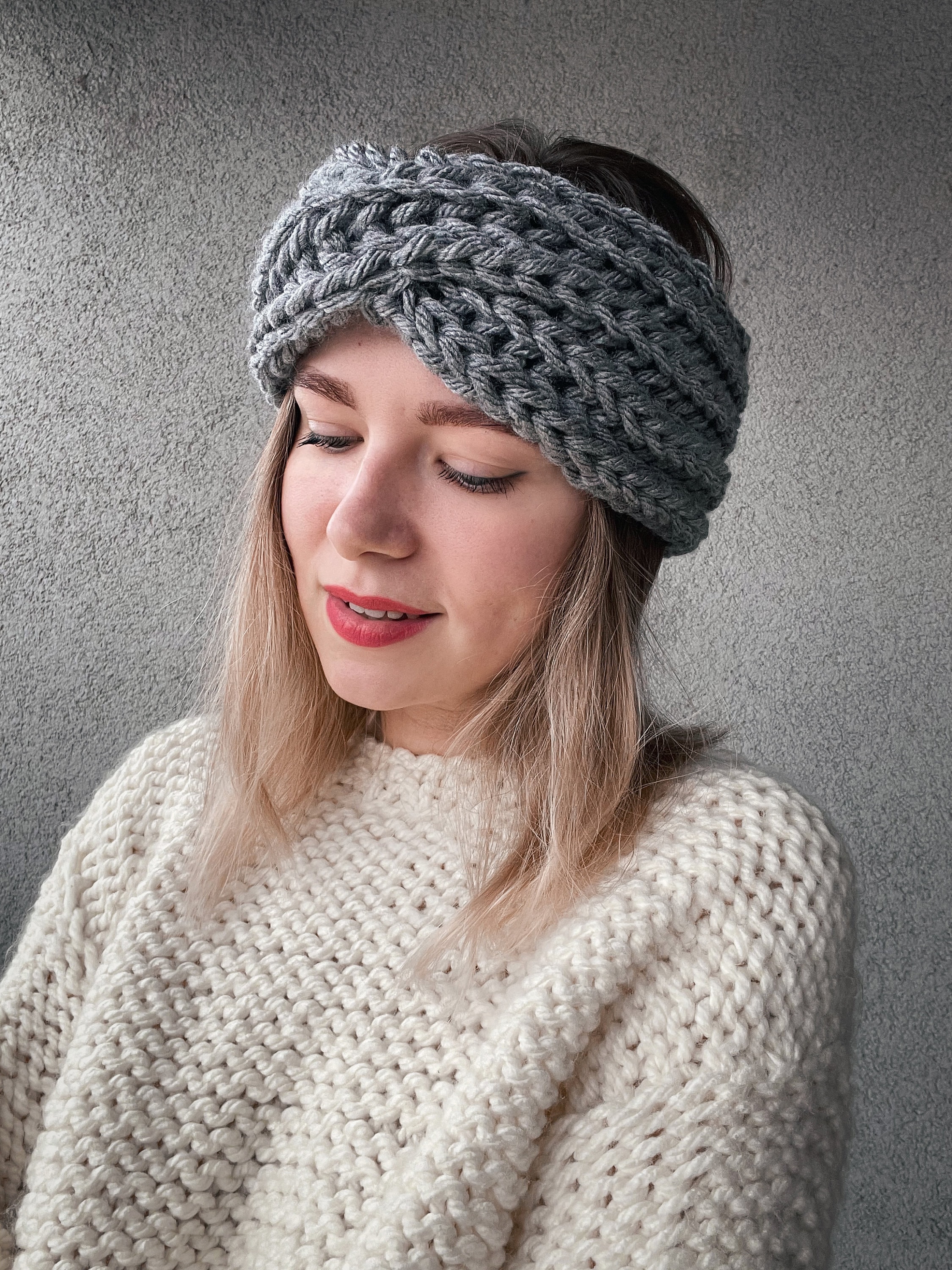 PATTERN Twisted Headband Chunky Headband Reversible Headband Knotted