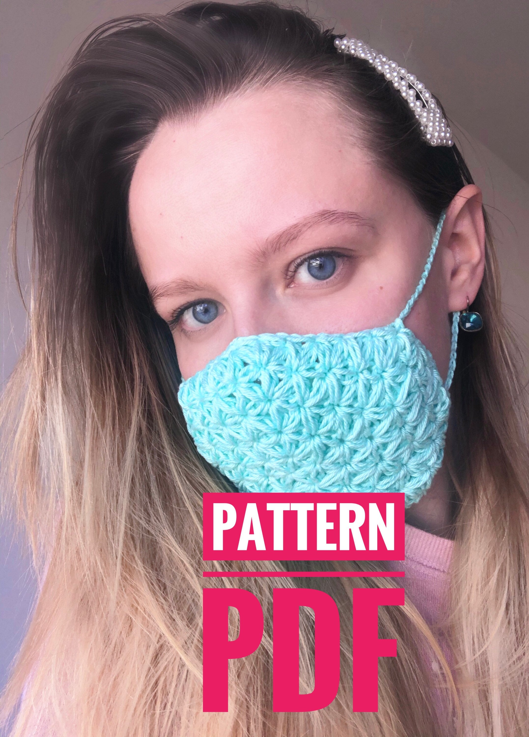 PATTERN Easy crochet cotton face mask pattern Handmade Etsy