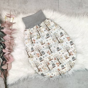 Pucksack / Strampelsack, 0- 6 Monate, verschiedene Größen, Waldtiere, Forest Friends, Pucksack für Mädchen oder Junge